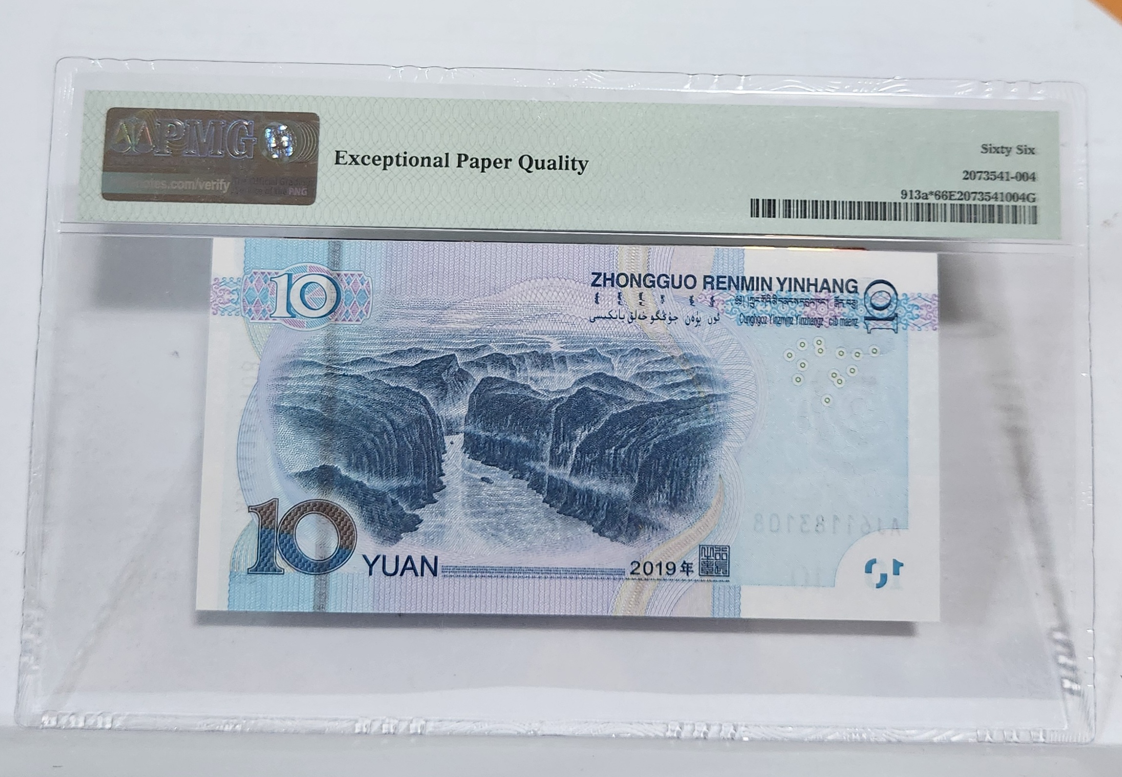 2019년 10위안 66등급 보충권