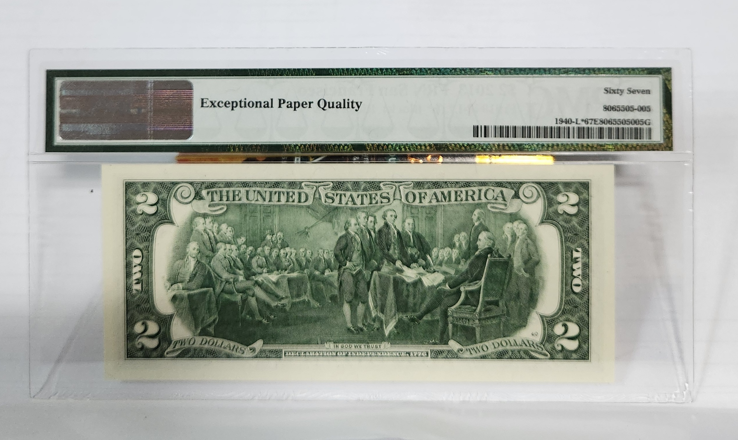 2013년 2달러 스타노트67등급