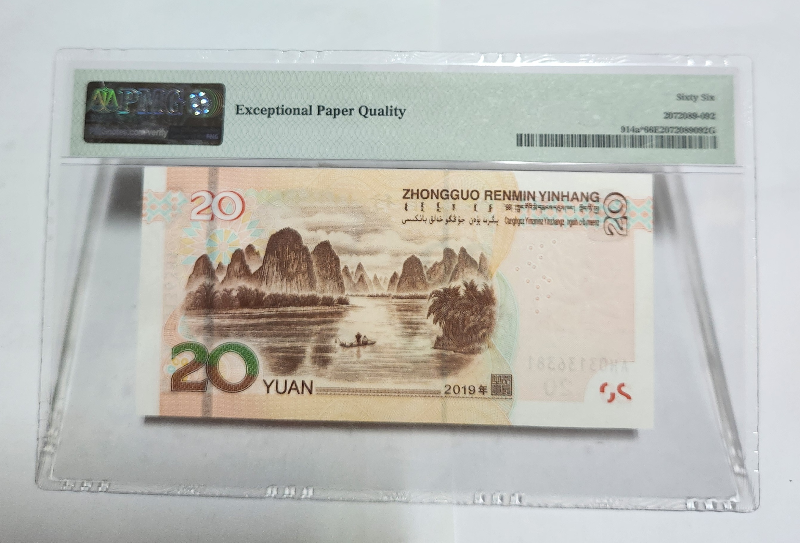 2019년 20위안 보충권66등급