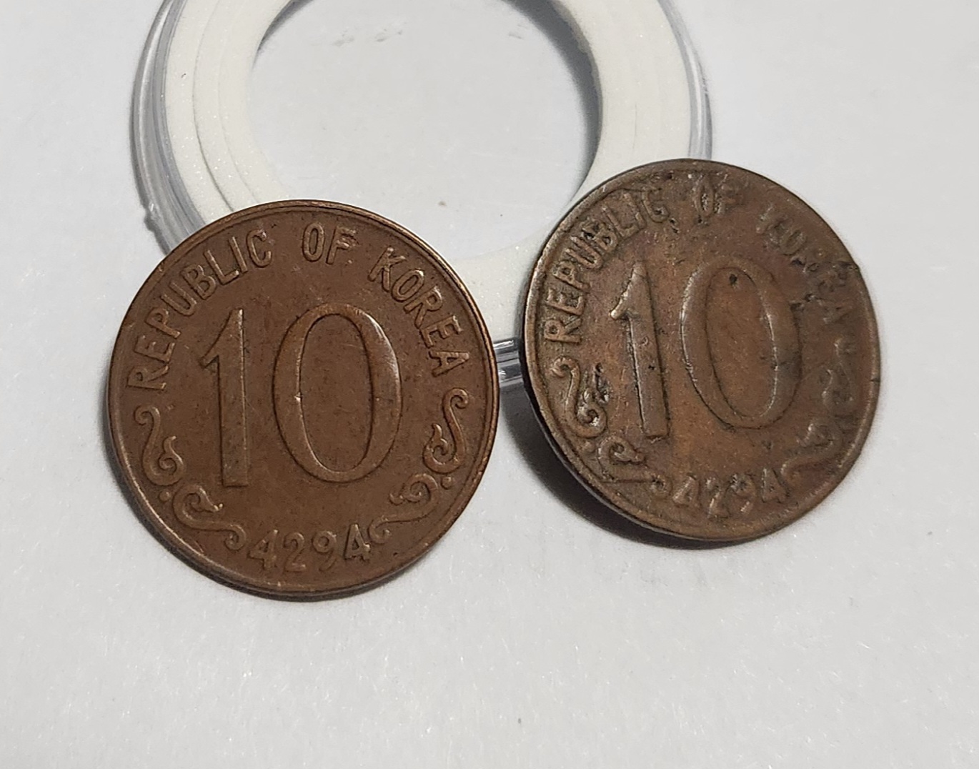 4294년(1961년) 10환 2점1세트