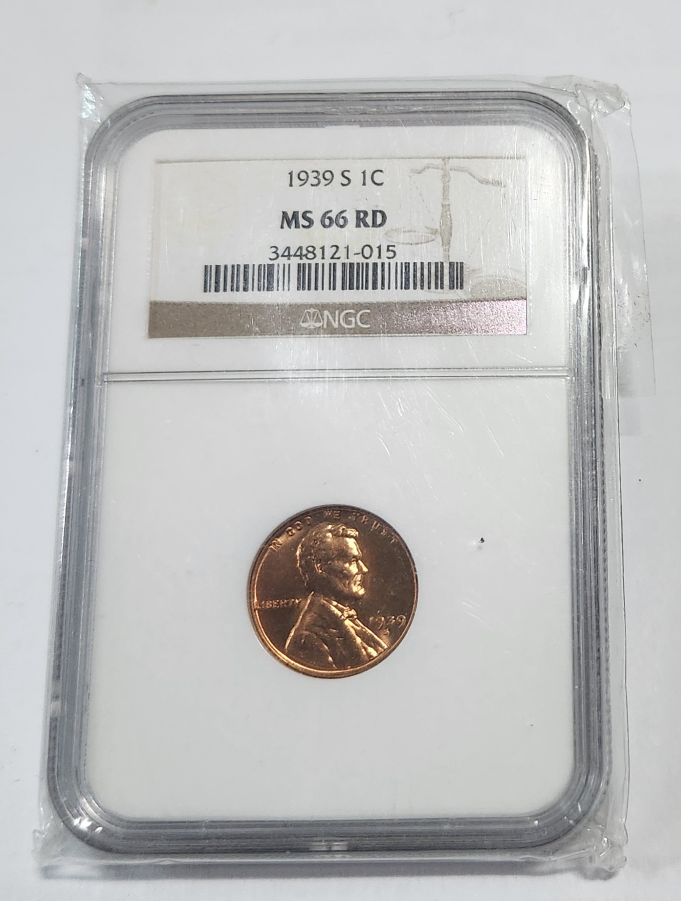 1939년 링컨1센트/MS66RD