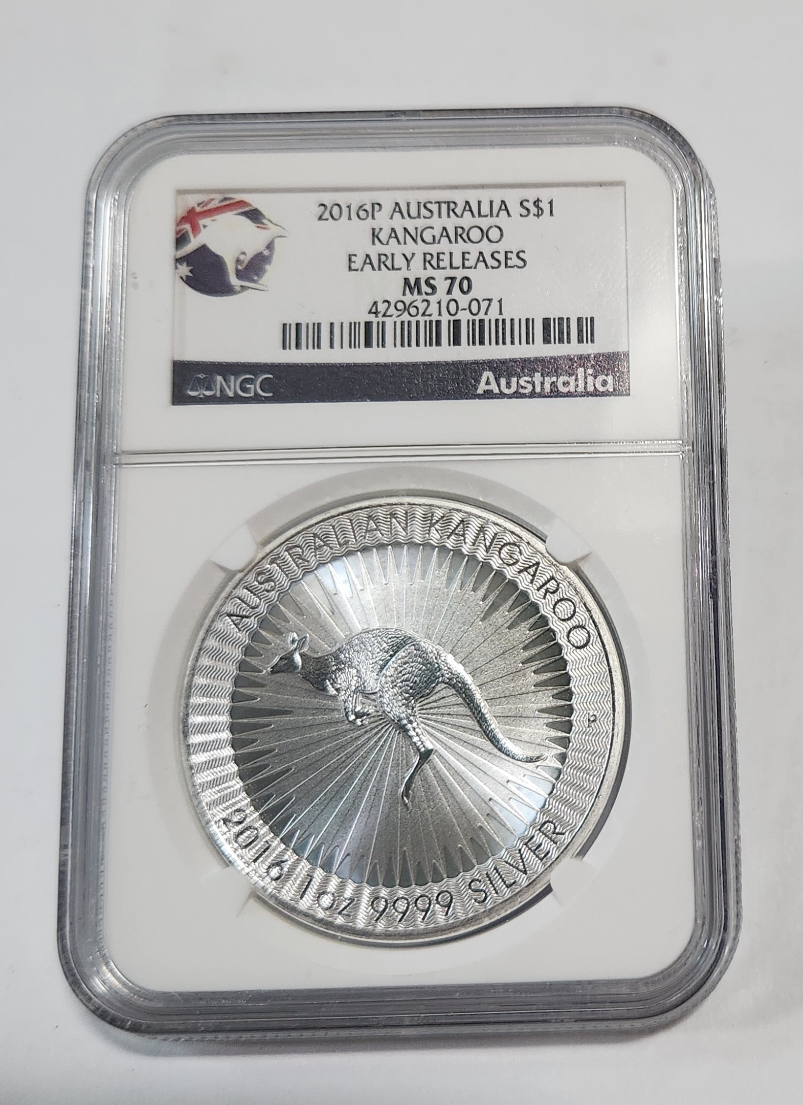 2016년 호주캥거루1달러/MS70등급