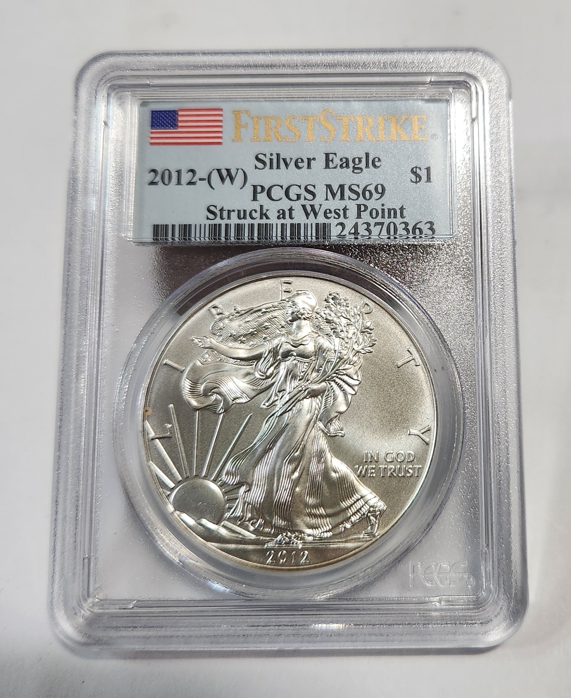 2012년 실버이글1달러/MS69등급