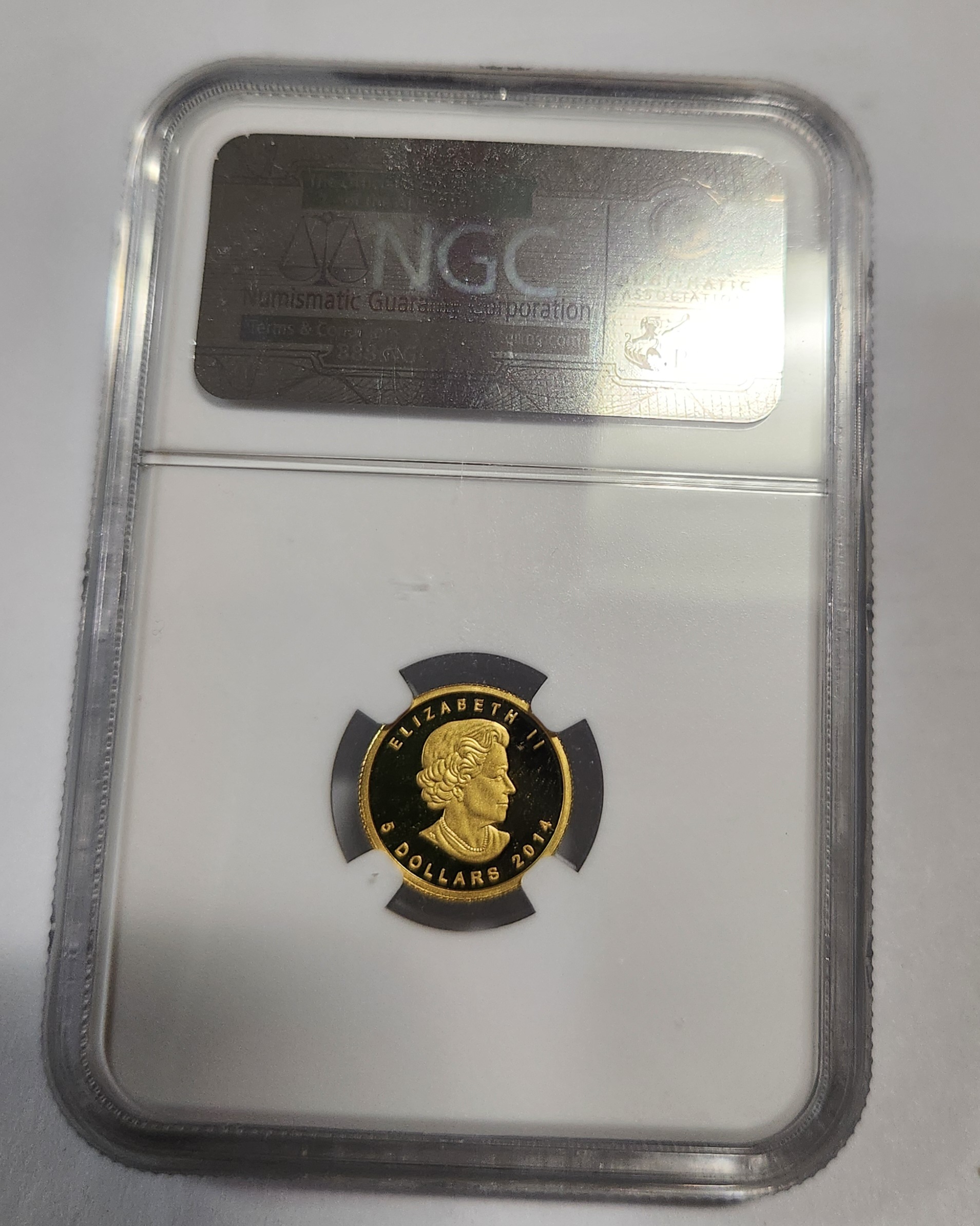 2014년 캐나다 맘모스5달러/금화/PF70