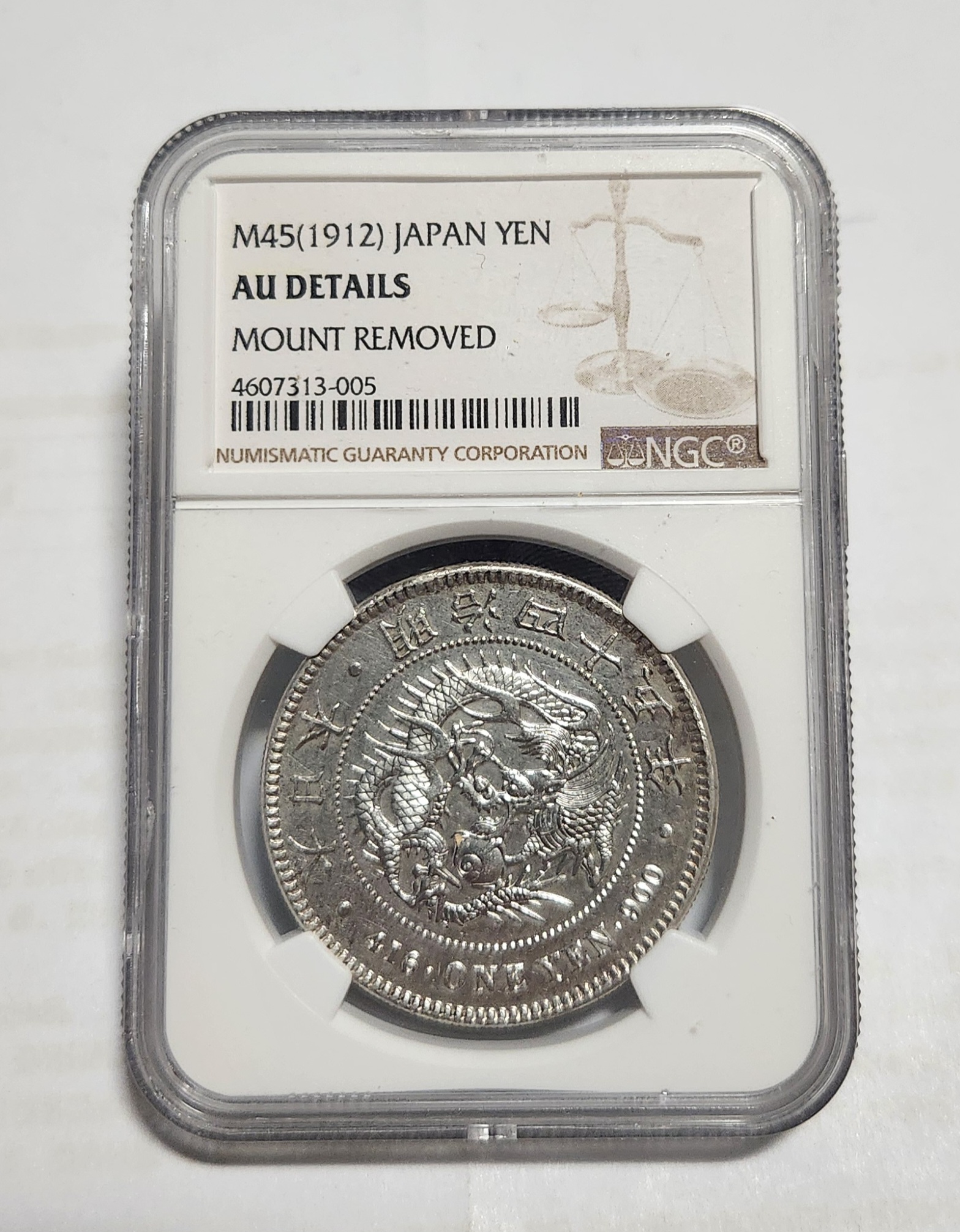 1912년 1엔 은화/AU DETAILS