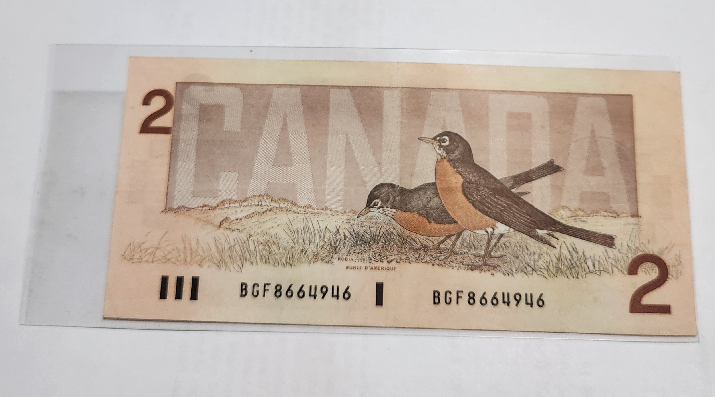 1986년/캐나다중앙은행2달러/미사용