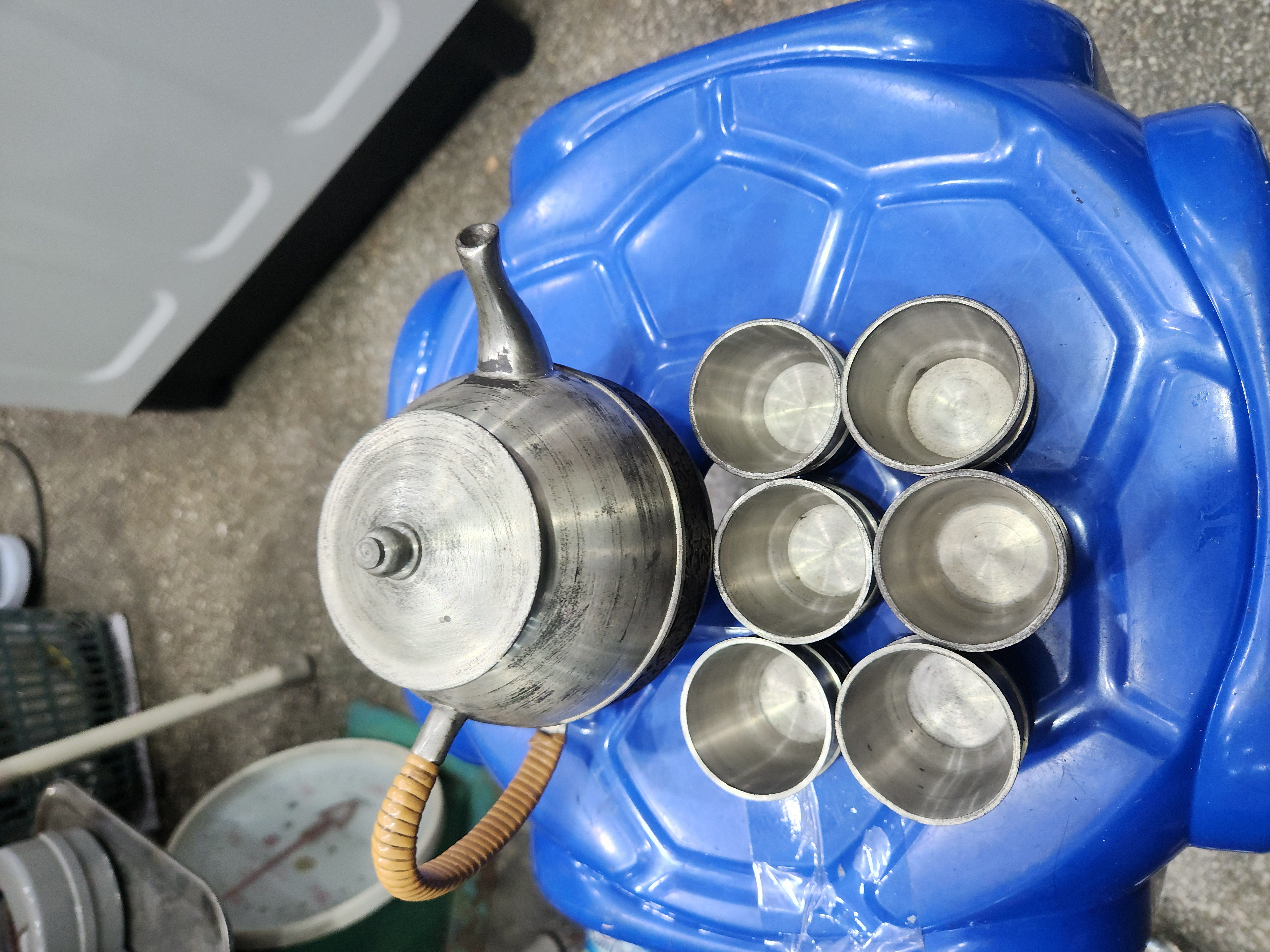 주석 주전자 세트