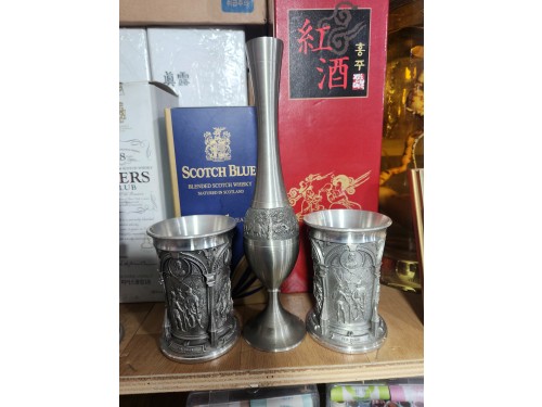 주석잔  꽃병세트